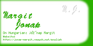 margit jonap business card