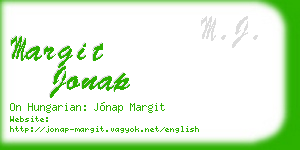 margit jonap business card